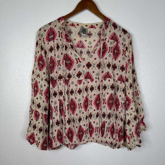 Ivy Jane Boho Long Sleeve Blouse Size Small - Picture 1 of 4
